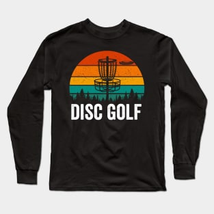 Funny Disc Golf Player Retro Vintage Long Sleeve T-Shirt